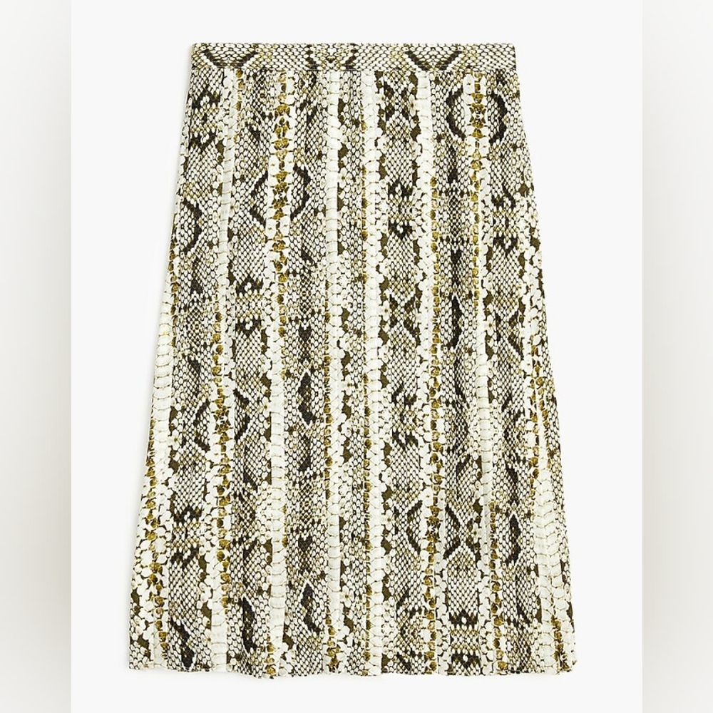 J Crew Snake Print Midi Skirt